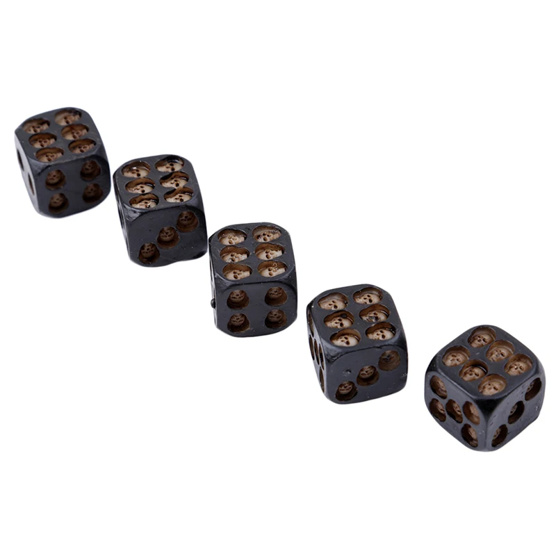 Black 5Pcs/set Gambling Skull Dice Funny Gags Toys Festival Party Table Games Decorative Classic Kids Adult Toy | Игрушки и хобби