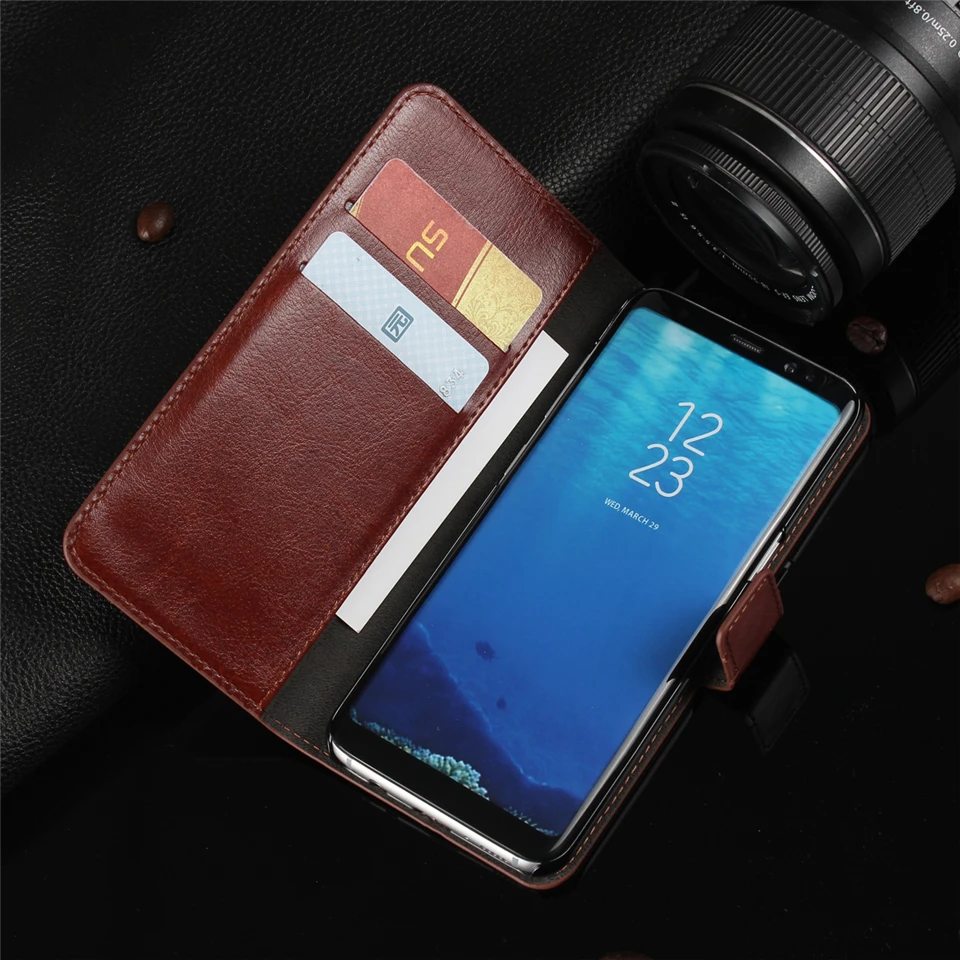 Магнитный кожаный чехол-кошелек для Samsung Galaxy S8 Plus Note 8 S9 S7 Edge S6 S5 iphone SE 5 5S 6 6s 7 X