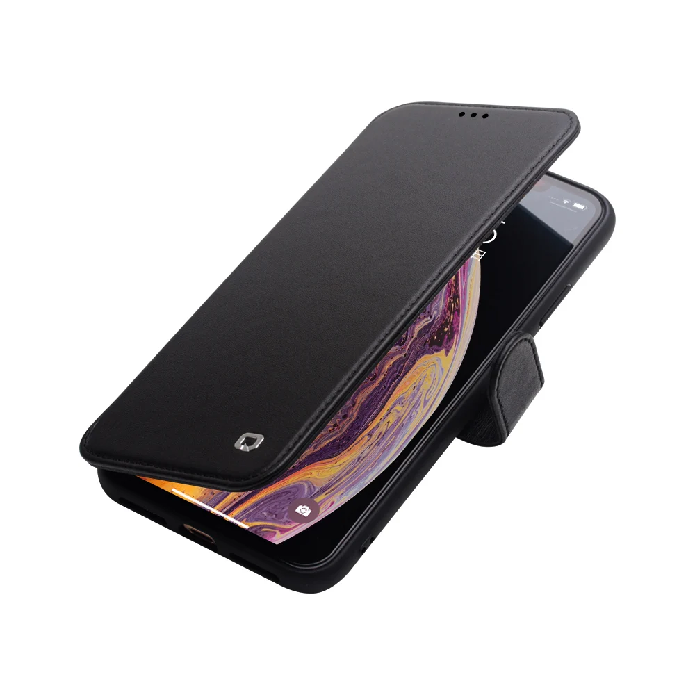 Стильный флип чехол QIALINO из натуральной кожи для iPhone X/XS/XR Max телефона ручной