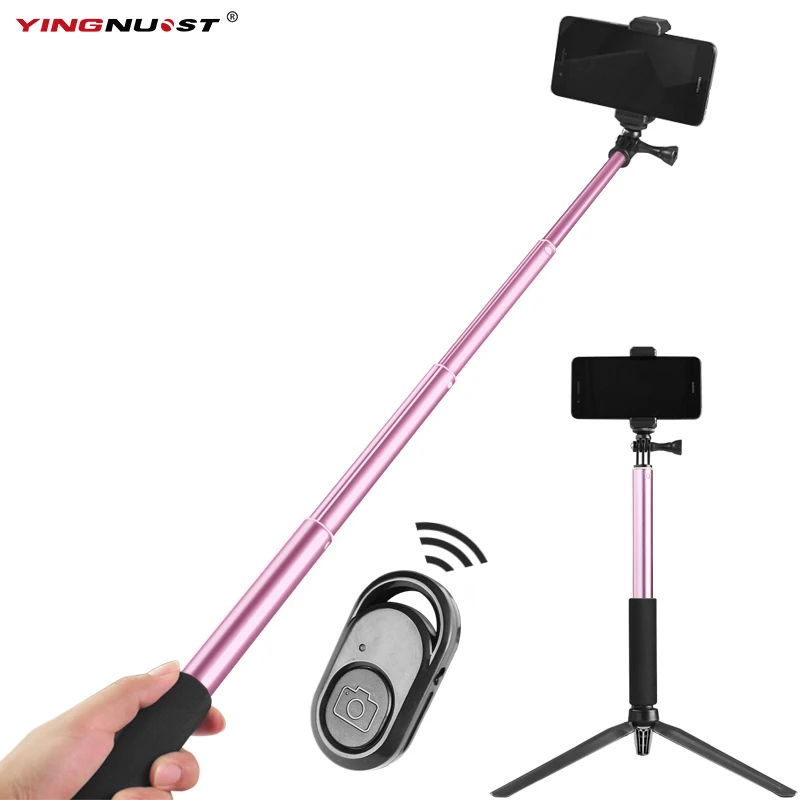 Складная селфи палка Bluetooth + штатив зажим для телефона съемник затвора iPhone