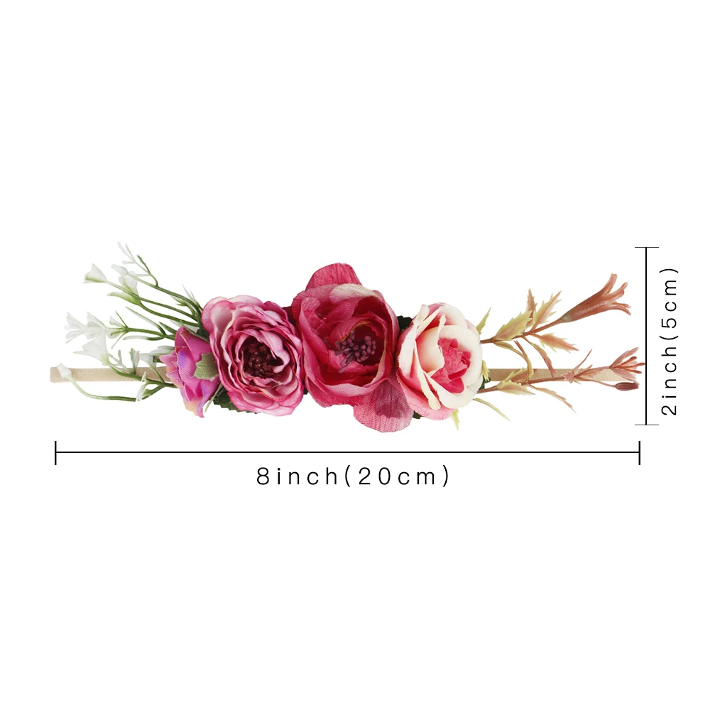 Baby Flower Nylon Headband For Girls Party Birthday Floral Headbands Girl Headwear Newborn Photography Props | Детская одежда и