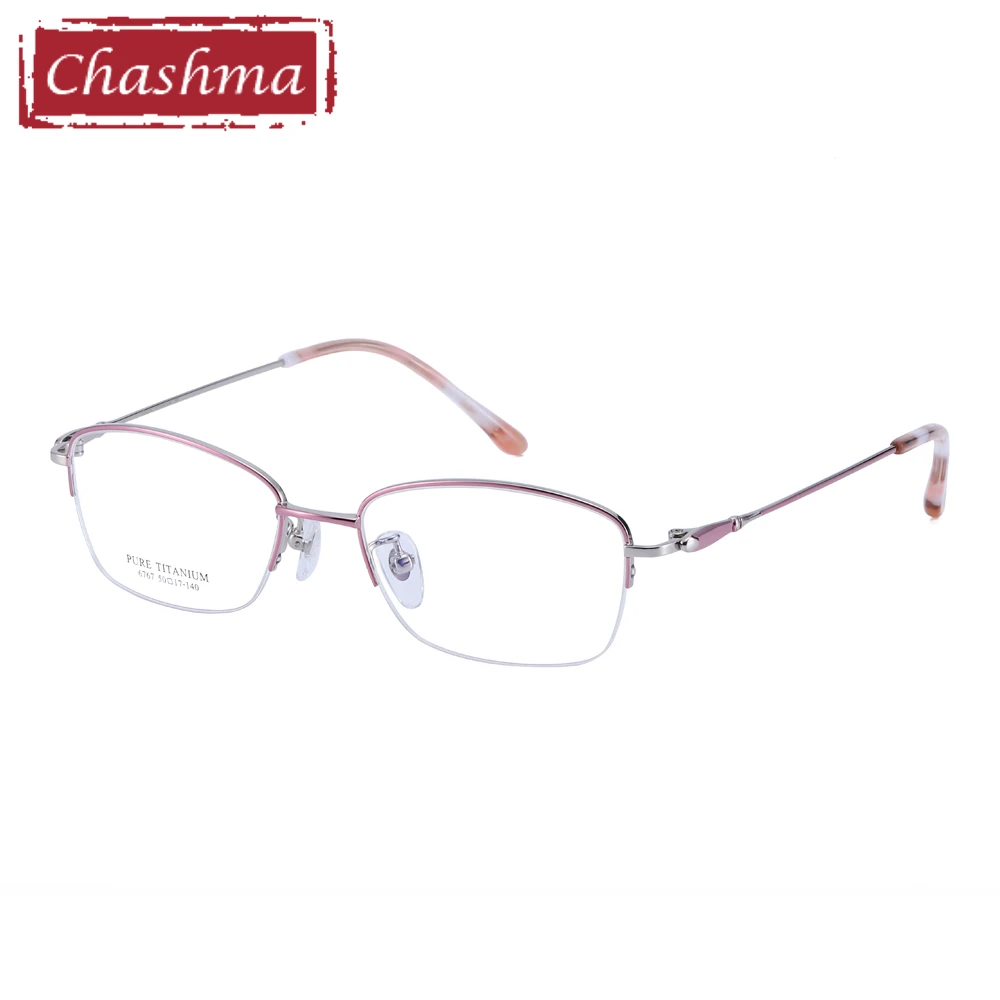 Женская титановая полуоправа для очков Chashma фиолетовая оправа рецептурных