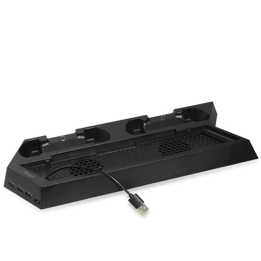 ps4slimpro vertical stand cooling fan cooler controller charging station 3 extra usb hub port for sony playstation 4 pro free global shipping