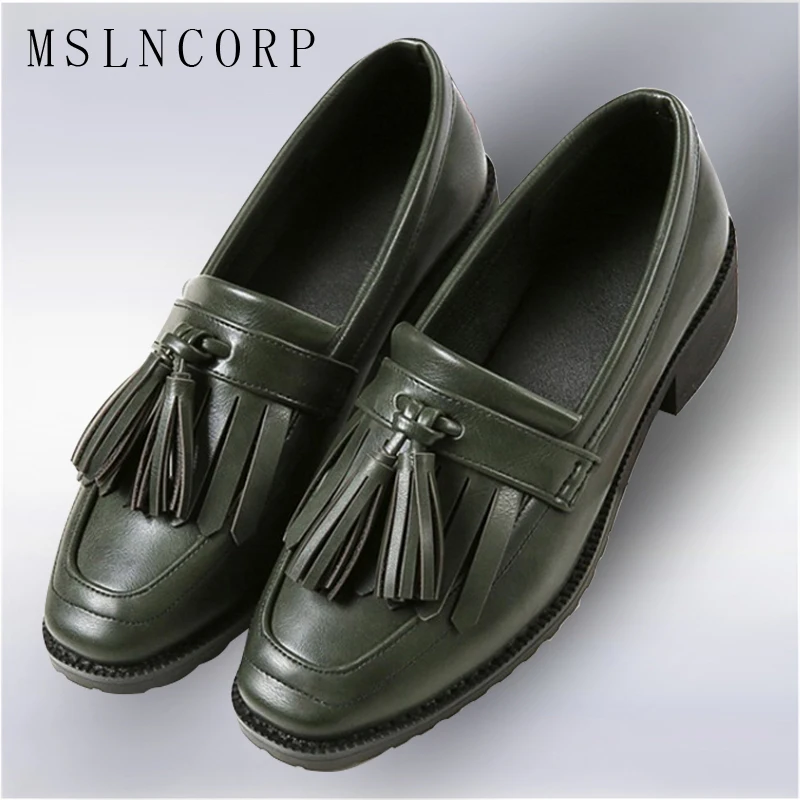 plus size 34-43 fashion Spring Autumn Casual shoes loafers comfortable women Soft Loafers Tassel Ladies Flats Slip-on Driving