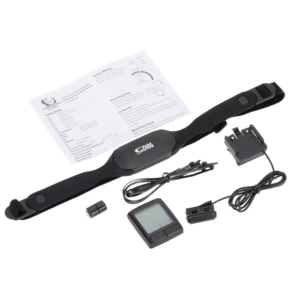 Беспроводной Велосипедный компьютер 22 функции спидометр одометр + монитор