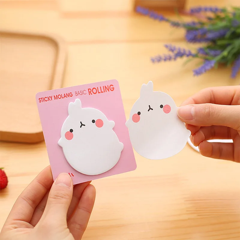 Molang Rabbit N Times блокнот Липкие заметки мультяшная почтовая Закладка канцелярская