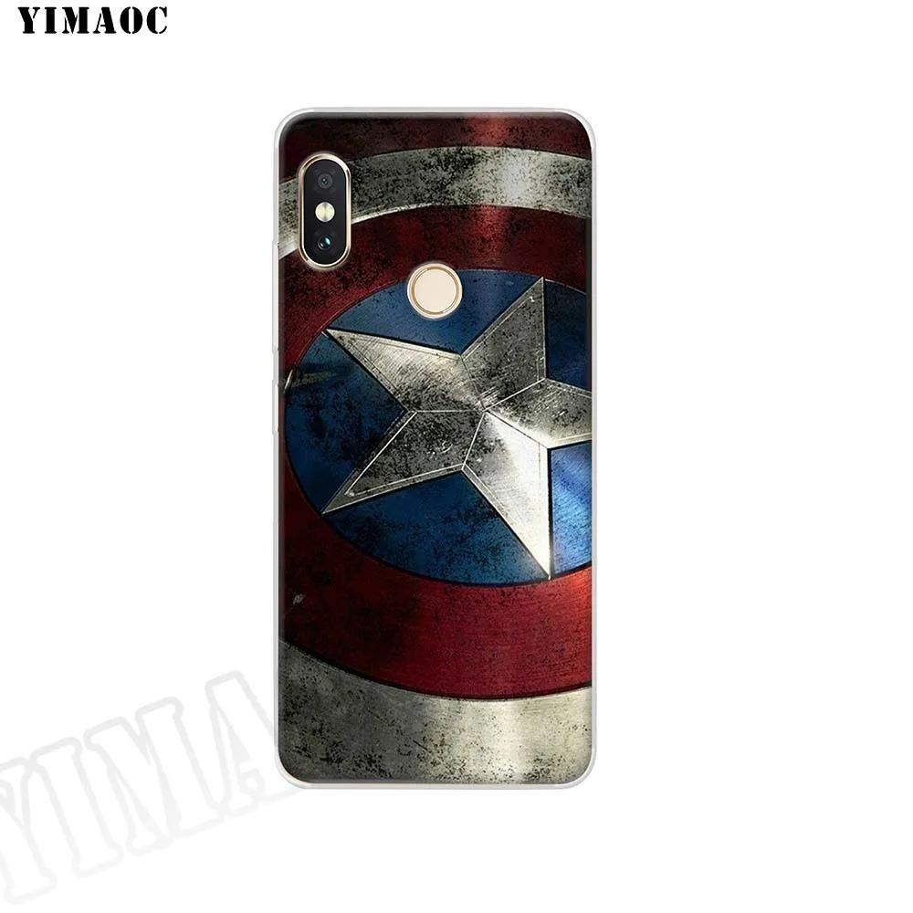Мягкий силиконовый чехол YIMAOC Captain America для POCOPHONE F1 Xiaomi Redmi Note 6 7 Pro 6A Mi 8 Lite из ТПУ |