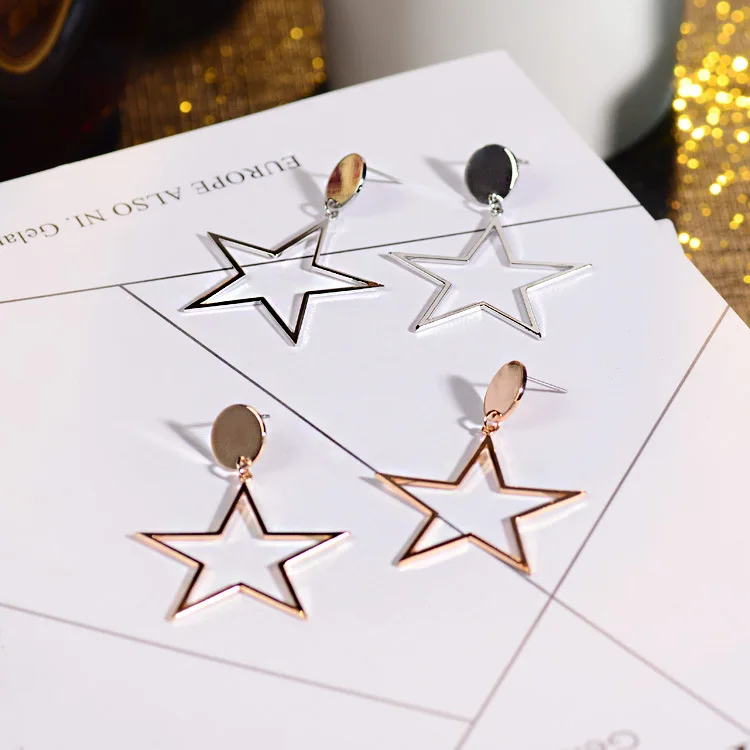 2017 Top Fashion Zinc Alloy Square Women Classic Brinco The New Stylish Earrings All-match Hollow Y293 |