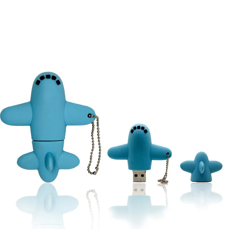 Синий Стиль, USB флеш-накопитель в форме самолета, флеш-накопитель airliner, USB 2,0, карта памяти, персонаж, флешка, флешка, 32 ГБ, 16 ГБ, 8 ГБ, 4 Гб - Цвет: Синий