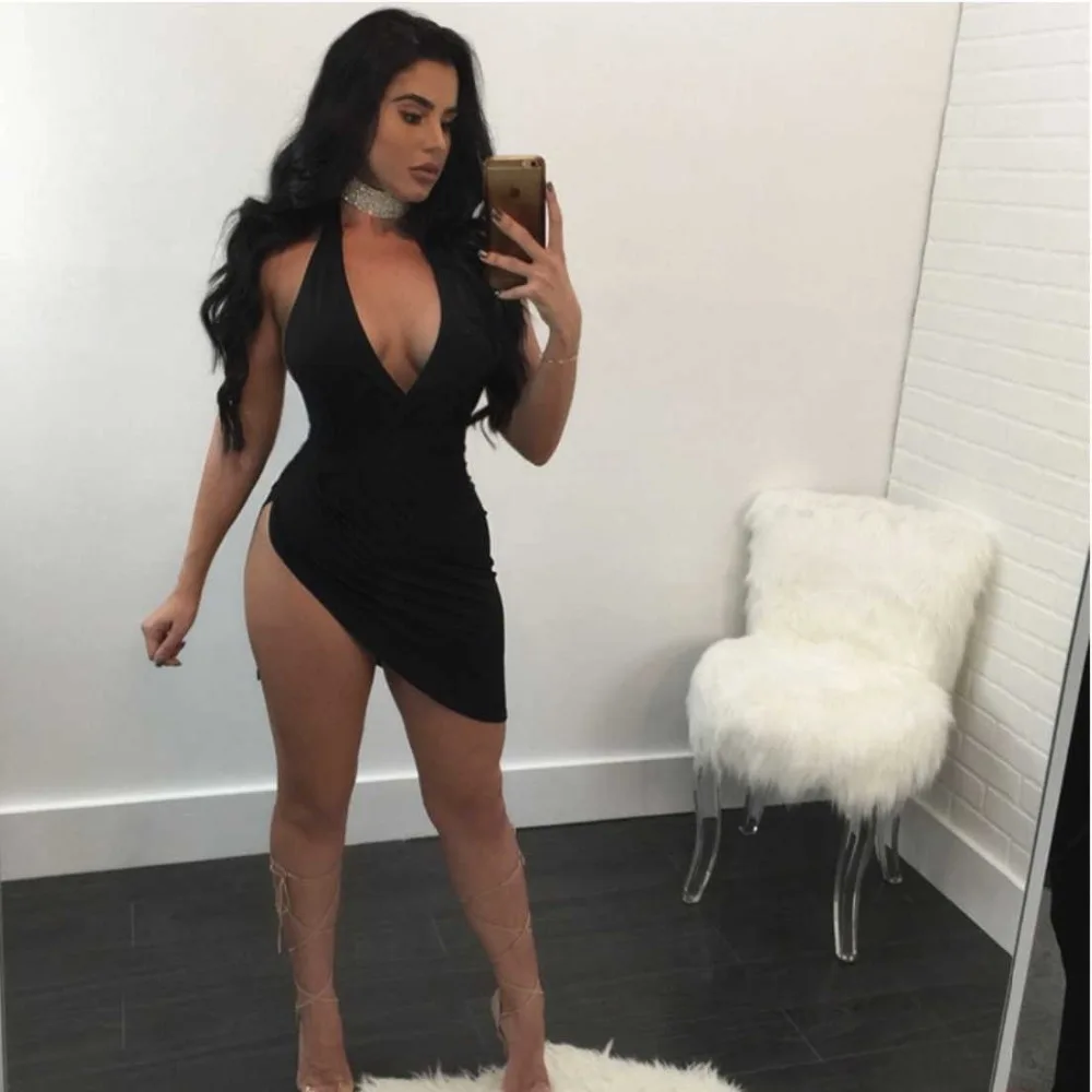 Fashion 2019 Ummer Sexy Irregular Package Hip Female Black Blue Wine Red Pink | Женская одежда