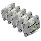 Unistar 5 шт. TZe-R234 атласная лента 12 мм комбинированный набор совместимый для брата TZ-R234 золотой на белом цвете для подарка на Рождество