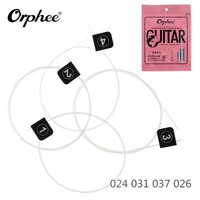 4pcsset orphee ukulele strings set 024 031 037 026 white nylon carbon fiber string ukulele accessories with great tone