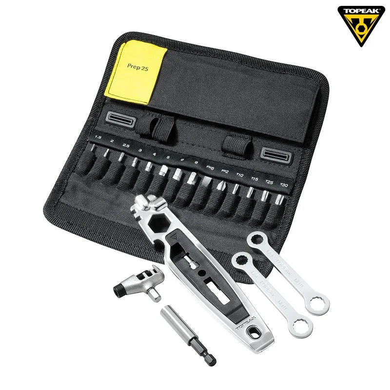 Topeak TT2553 инструмент для велосипедной цепи, 28 функций, многофункциональный инструмент для ремонта дорожного велосипеда, Набор торцевых бит для горного велосипеда, набор инструментов гаечный ключ