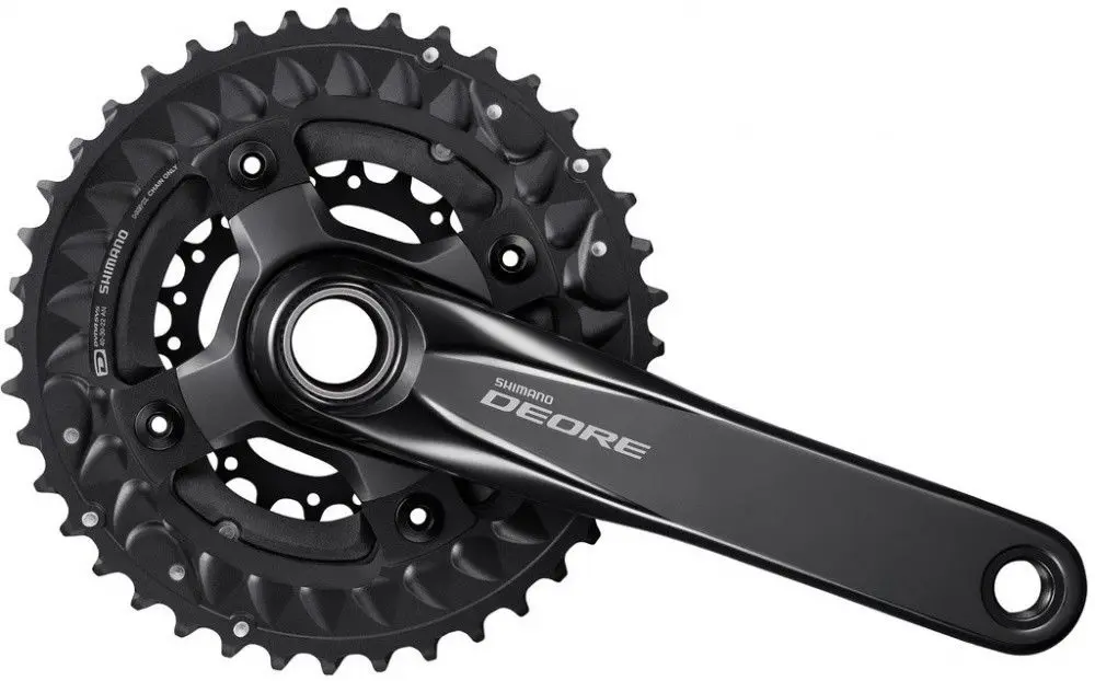 Оригинальный Shimano DEORE велосипед FC M6000 3 черный 10 скоростной цепь набор коленчатых