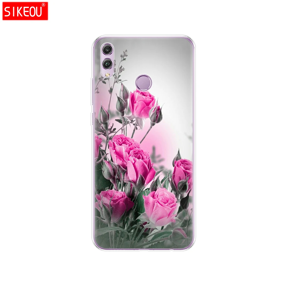 Чехол для huawei honor 8x, 6,5 дюймов, силиконовая Мягкая задняя крышка из ТПУ для huawei honor 8x, Защитные чехлы для телефонов, чехлы, чехлы с цветами - Цвет: 12072