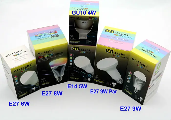 Новая светодиодная RGB лампа Mi. E27 E14 GU10 5 Вт 6 8 9 с регулируемой яркостью|dimmable e27|gu10 5we27