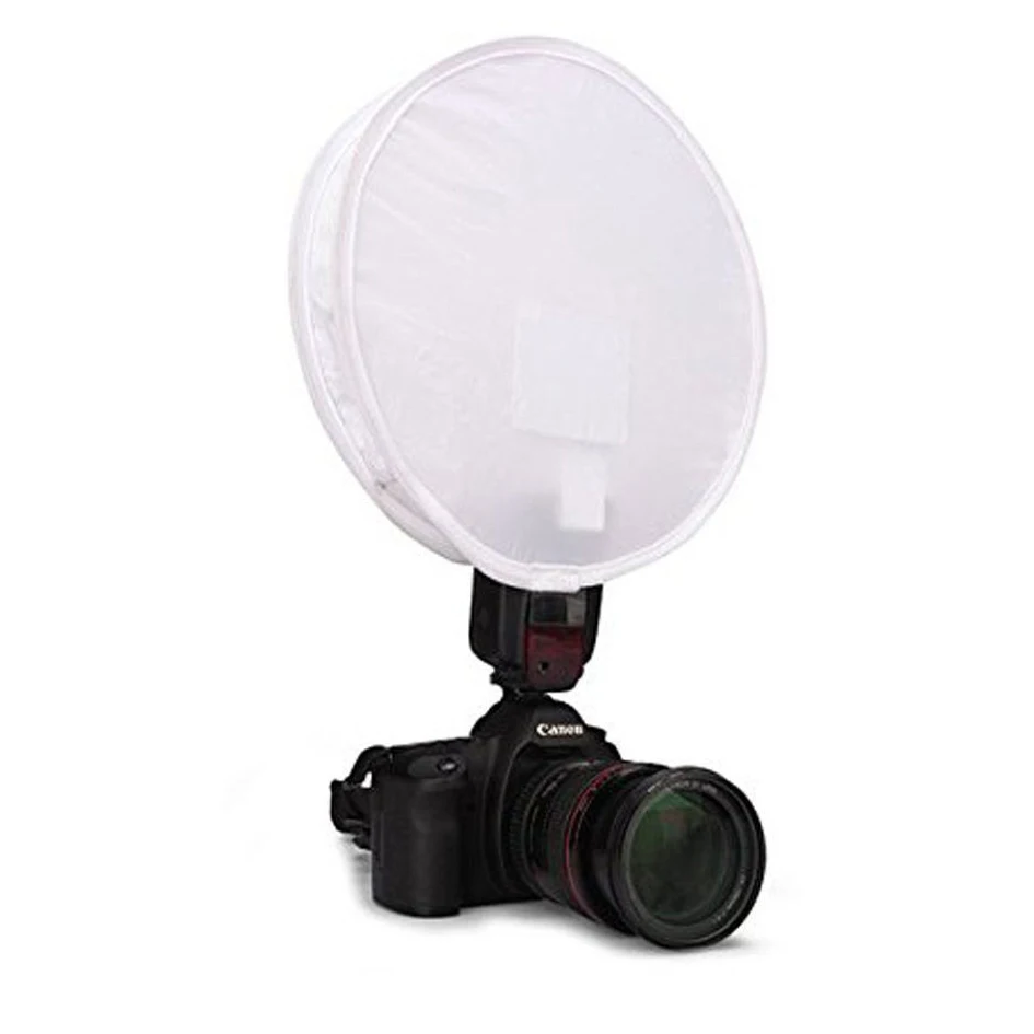 ALUMOTECH 3-в-1 12-дюймовый портативный маленький круглый софтбокс для светильник