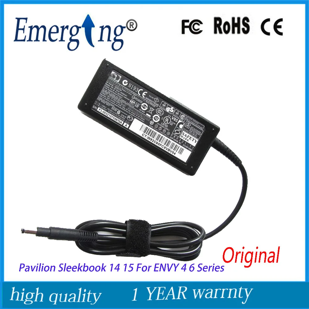 

Original 19.5V 3.33A 65W AC Laptop Adapter Charger For HP ENVY 4 6 Pavilion Sleekbook 677770 003 613149 001 PPP009D 613149 002