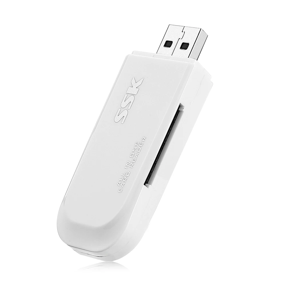 SSK SCRM060 кард ридер USB 2 0 с 3 слотами для карт памяти SD/MS/Micro SD|Картридеры| |