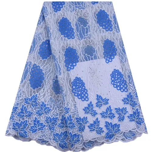As Picture White African Lace Fabric For Parties Wedding Milk Silk Embroidered Lace Fabric High Quality Lace French Lace Fabric 1644 - Цвет: As Picture