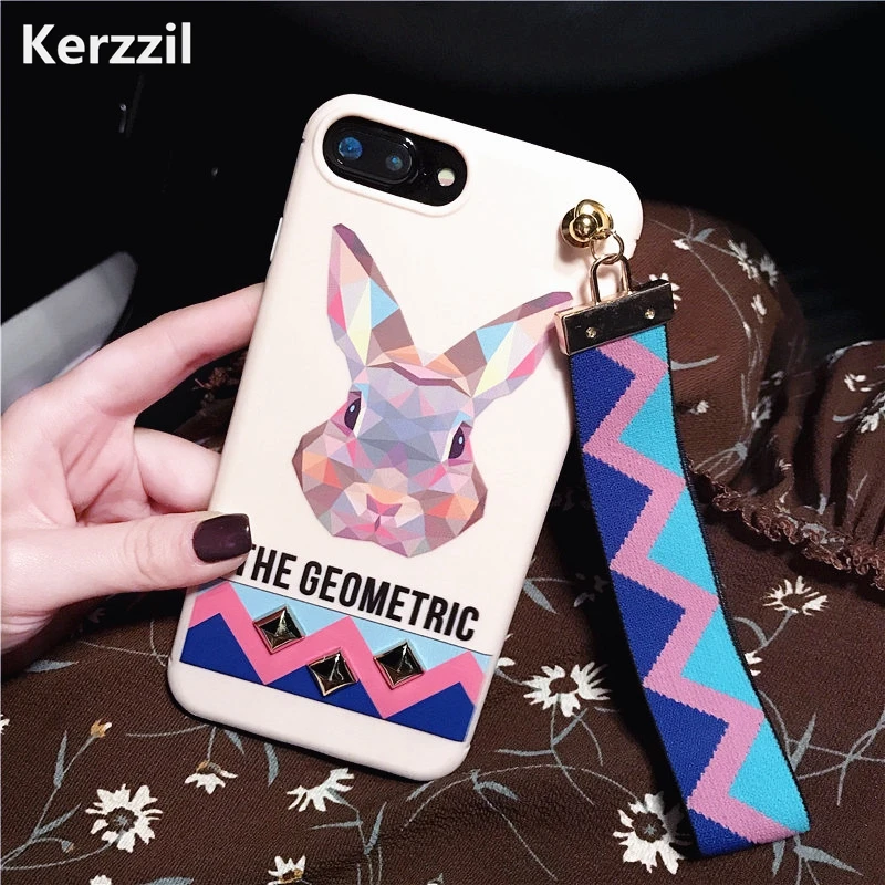 Kerzzil животное кролик и тигр кисточкой телефонные чехлы для iPhone X XS Max Мягкий