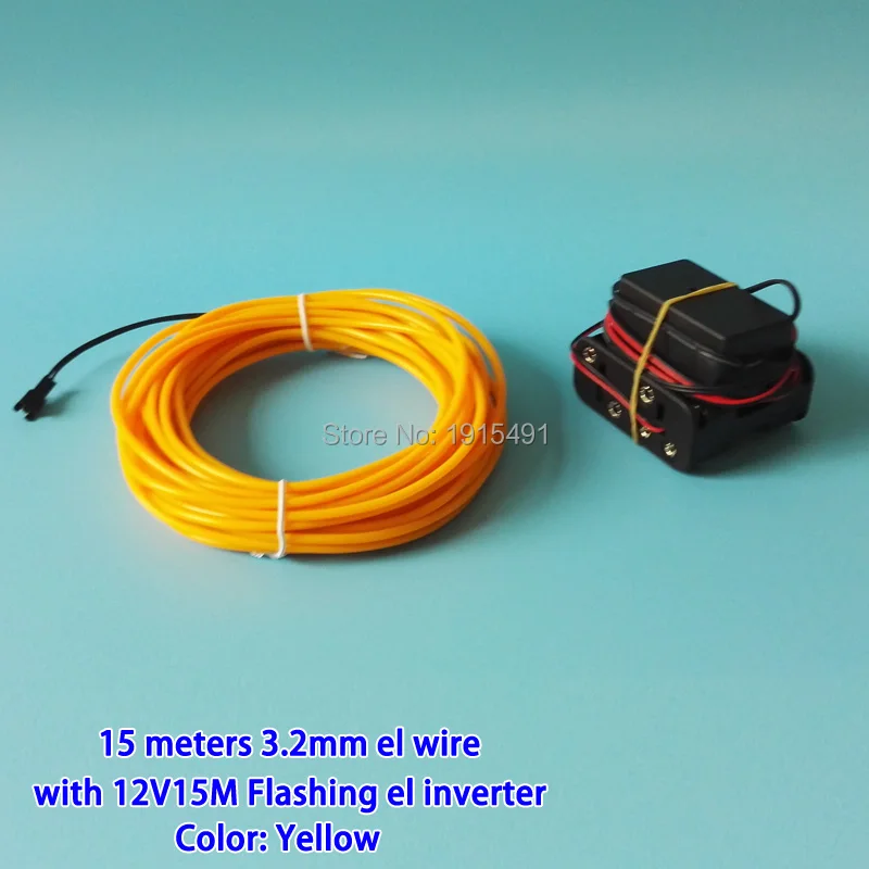 Электролюминесцентное гибкое неоновое праздничное освещение 3 2 мм 15 метров 10