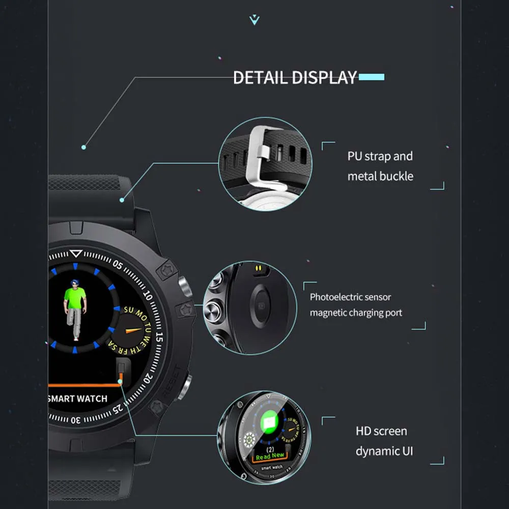YuBeter Спорт Смарт часы Ip67 Водонепроницаемый SmartWatch для IOS Android с будильником Push напоминание Шагомер монитор сердечного ритма