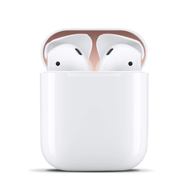 Ультра-тонкий металлический пылезащитный стикер для AirPods защитный чехол