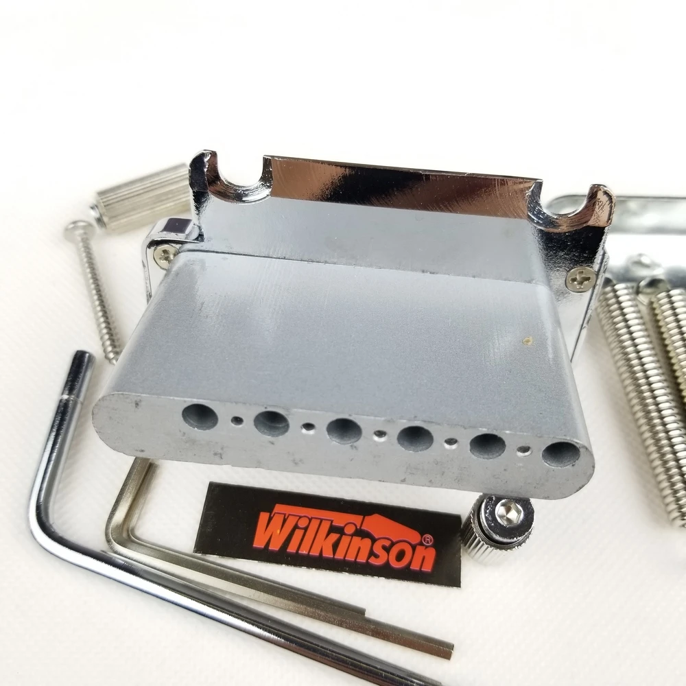 Wilkinson 2 post point хром Серебряный двойной качели электрогитара с системой тремоло мост для СТРАТА и suhr гитары WOV08