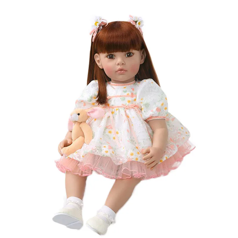 22 дюйма 56 см куклы ручной работы реалистичные силиконовые Новорожденные для