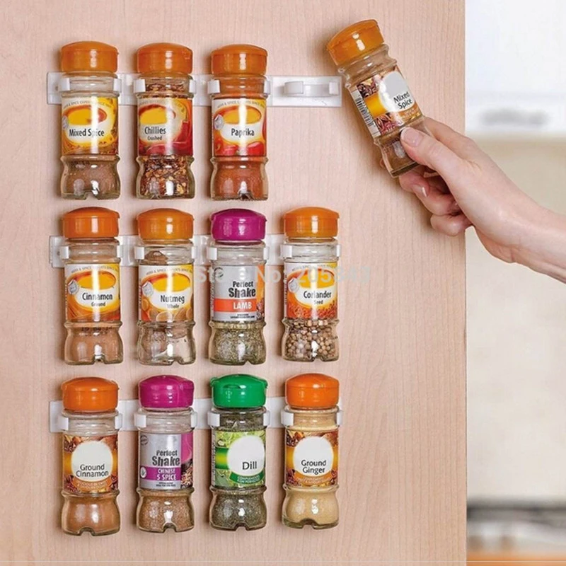 Приправа Держатель коробки полка настенная Кухня Аксессуары для хранения 4 шт/1