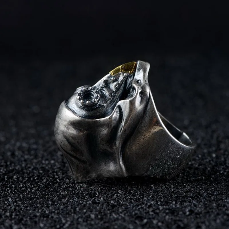 S925 Серебряное винтажное серебряное кольцо мужское модное Открытое