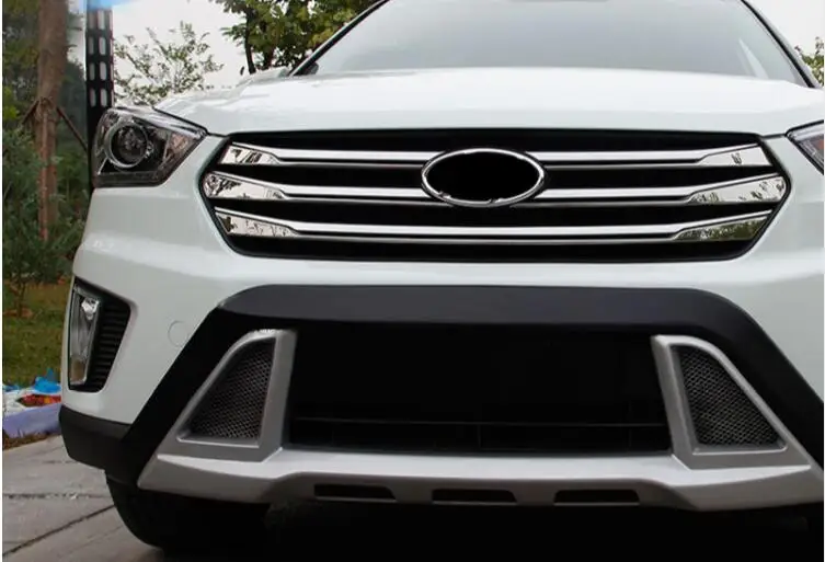 Для ix25 hyundai creta аксессуары решетка Передняя гоночная решетка крышка отделка внешняя отделка Хром Стайлинг