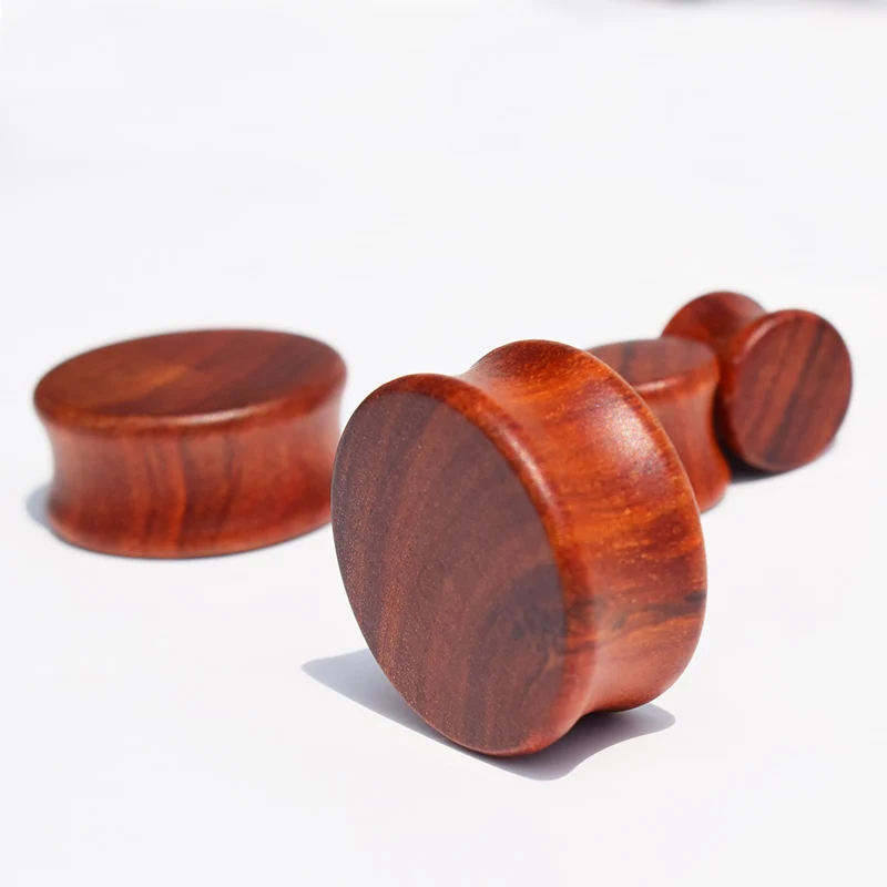 Flyun 2pcs/lot татуировки девушка красного сандалового дерева седло ухо Вилки и плоть
