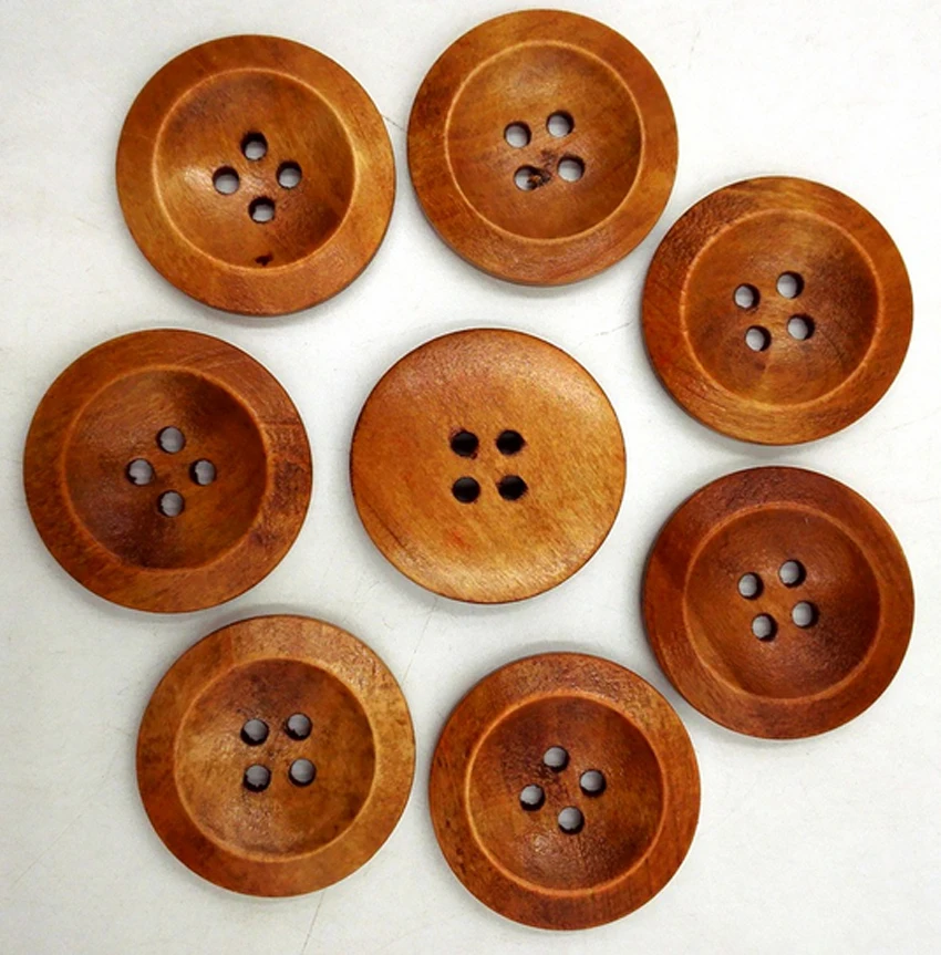 Hot Sell 50 Pcs Wooden 4 Holes Round Wood Sewing Buttons DIY Craft Scrapbooking 25mm S | Дом и сад