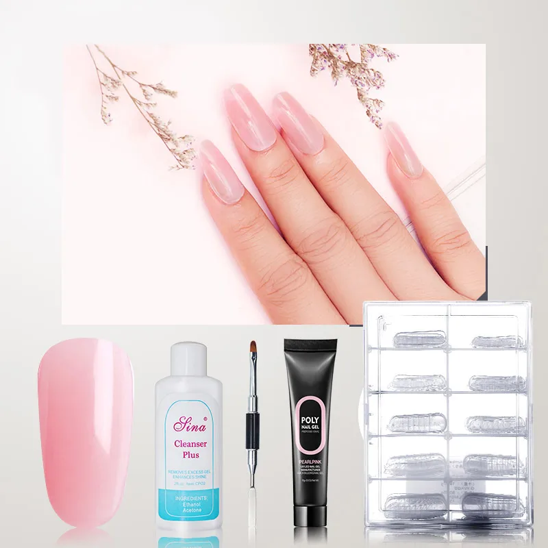 4Pcs Set Моделирующий УФ-гель для ногтей, розовый цвет, светодиодный дизайн ногтей в домашних условиях - Цвет: 4Pcs Set