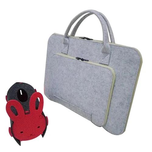grey beige Фетровая универсальная сумка для ноутбука, чехол для ноутбука, портфель, сумка для Macbook Air Pro retina 15 или 17 дюймов, для мужчин и женщин - Цвет: grey beige