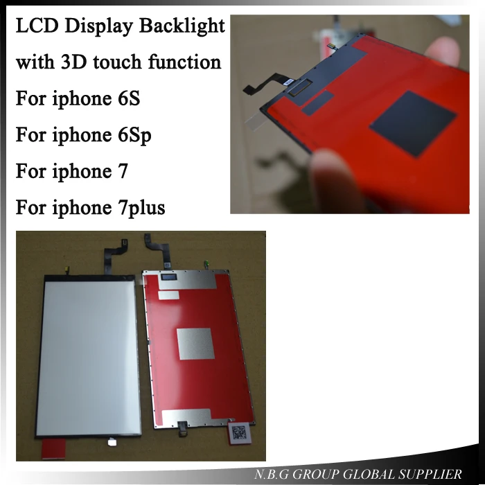 10 шт./лот ЖК-дисплей панель подсветки для iPhone 6s 7 plus ЖК-экран подсветка пленка с 3D