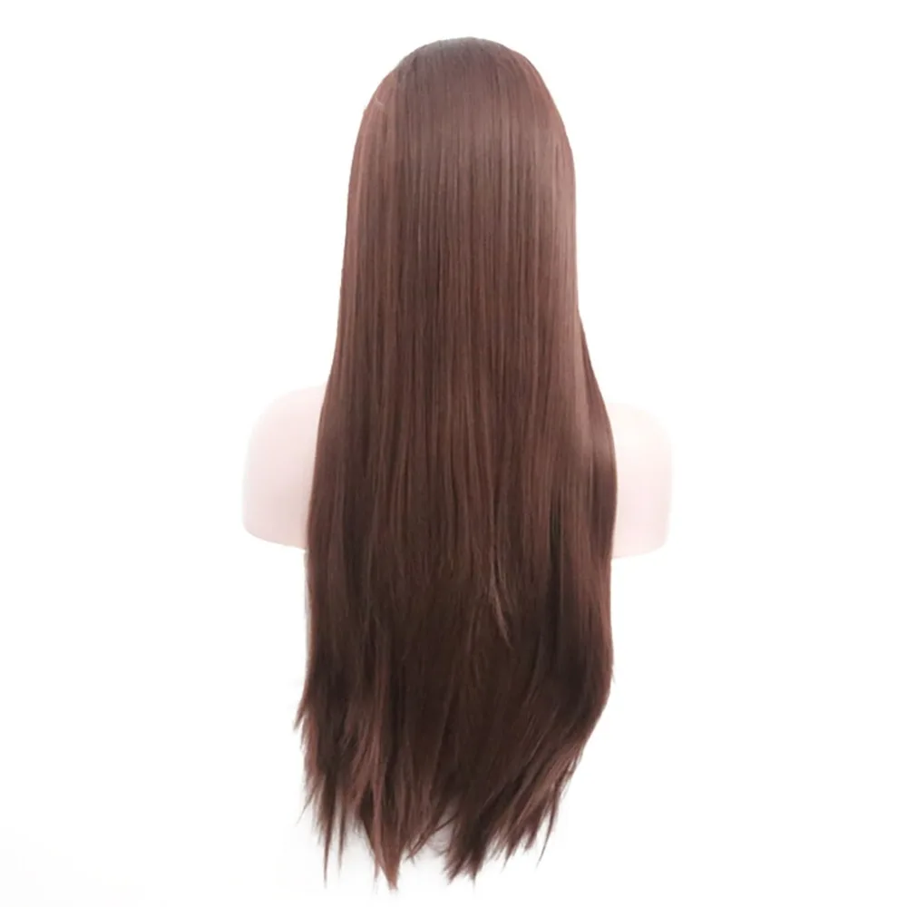 Коричневый длинный прямой парик JOY & BEAUTY 12 28 дюймов высокотемпературные волосы