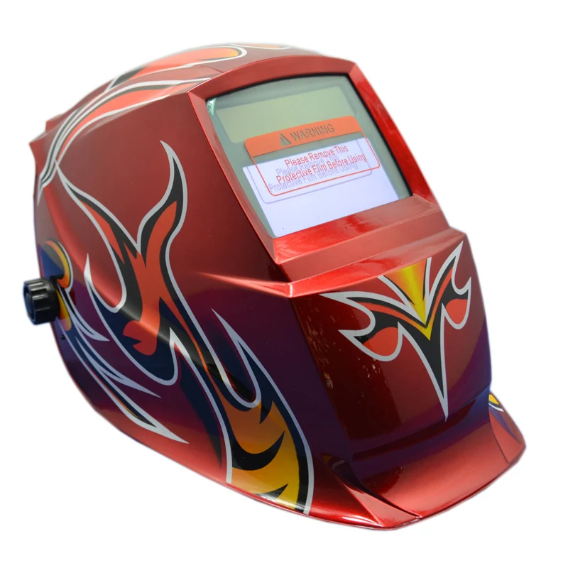 Дешевый сварочный шлем с чувствительной кнопкой и автоматическим затемнением на