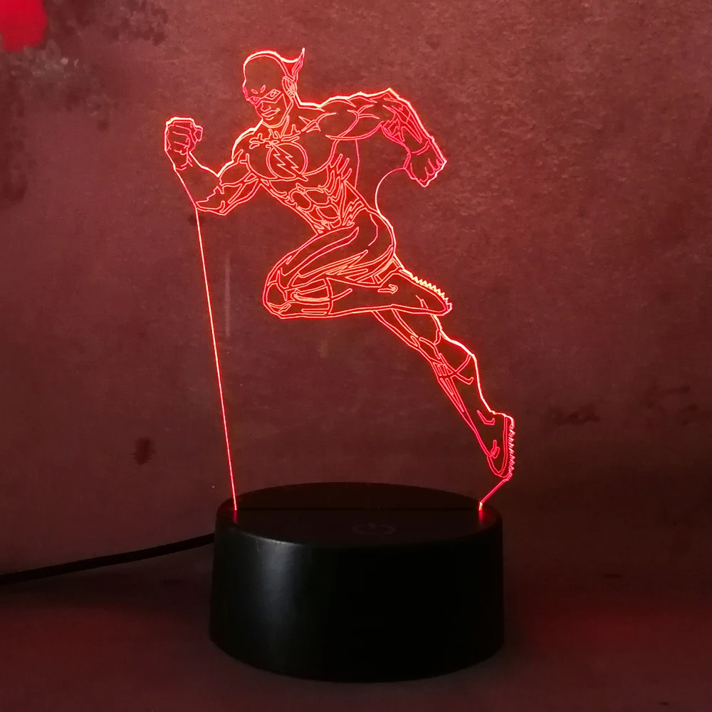Новый 2018 Flash 3D ночник для детей маленьких сна Спальня удаленного игрушки Touch 7