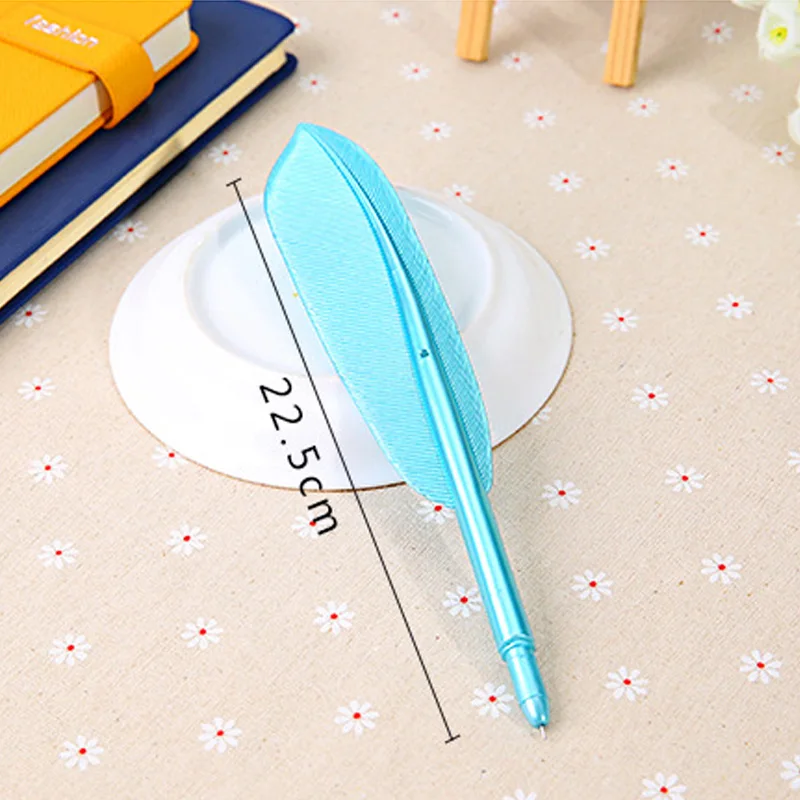 

5Pcs Beautiful Feather Pens Ballpoint Pen Writing For School Supplies Stationery Cheap Items Cute Kawaii Pen Stationery Items