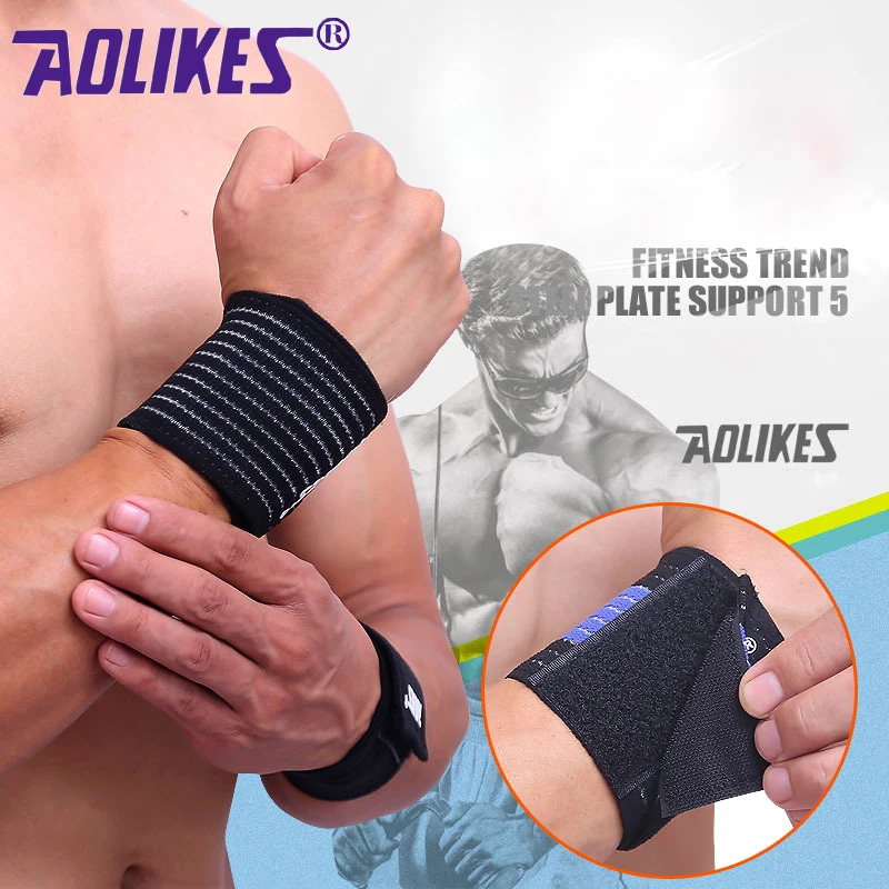 1 шт. хлопок эластичная повязка для фитнеса ремешок на запястье спортивный