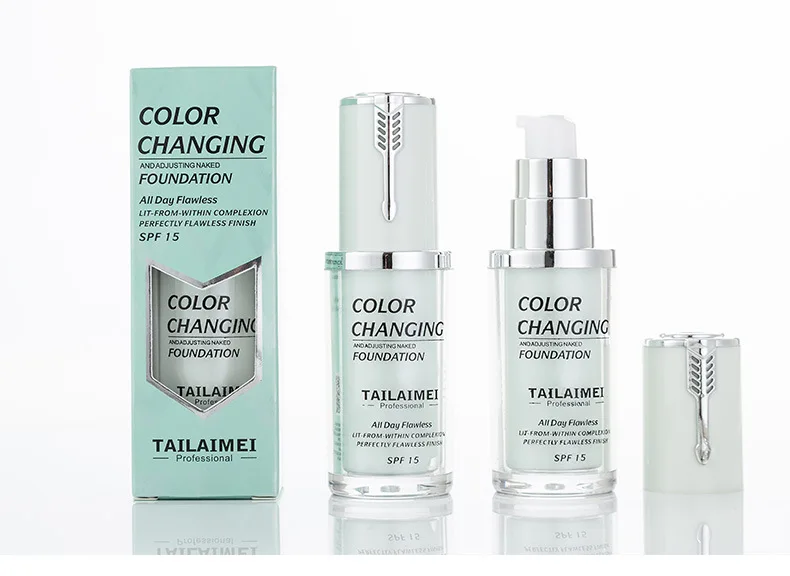 02 Natural Color 3 цвета TLM меняющая цвет жидкая основа под макияж Косметическая основа Цвет лица крем консилер покрытие под макияж 40 мл - Цвет: 02 Natural Color