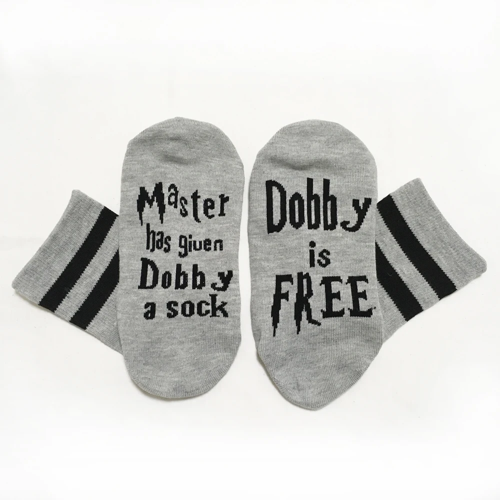 Женские забавные носки Dobby с буквенным принтом, милые осенне-весенние забавные носки Meia, Новое поступление, Chaussette Femme, зимние теплые носки Meias