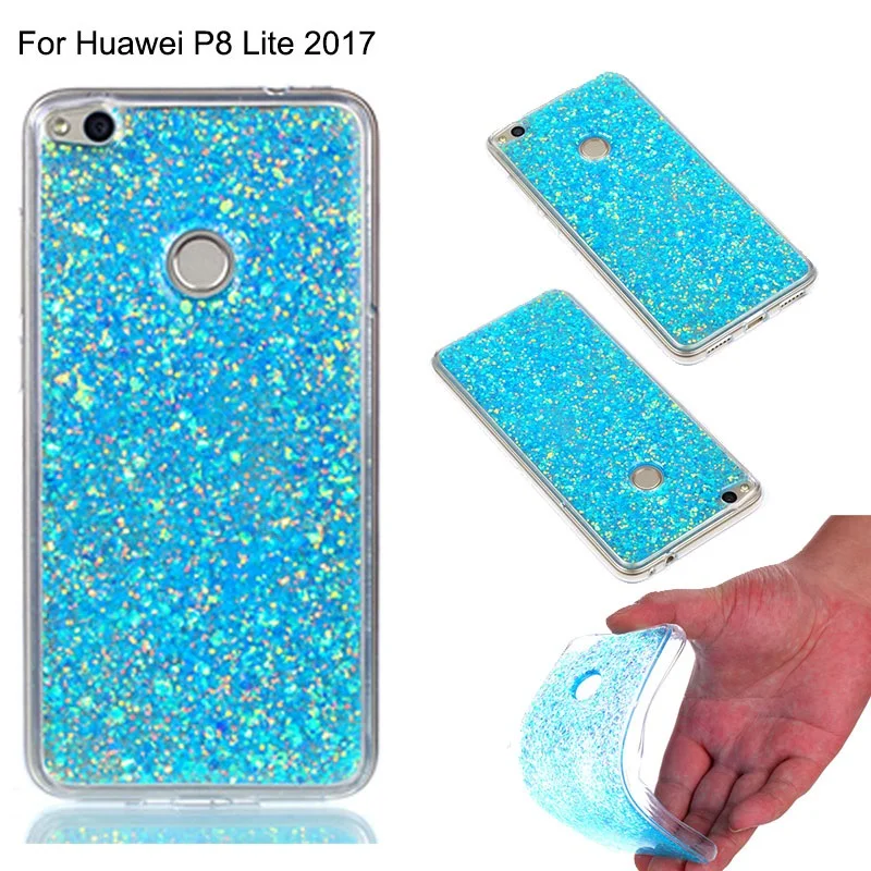 Для Coque Huawei P10 p9 P8 Lite 2017 Силиконовый Чехол резиновый Роскошные градиент шику Блеск