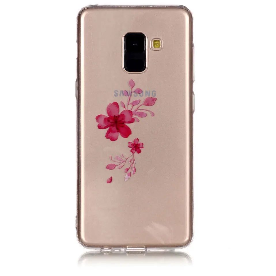 Soft TPU Phone case For Samsung A6 plus 2018 couqe Transparent Back Cover A8 A3 A5 2017 Funda |
