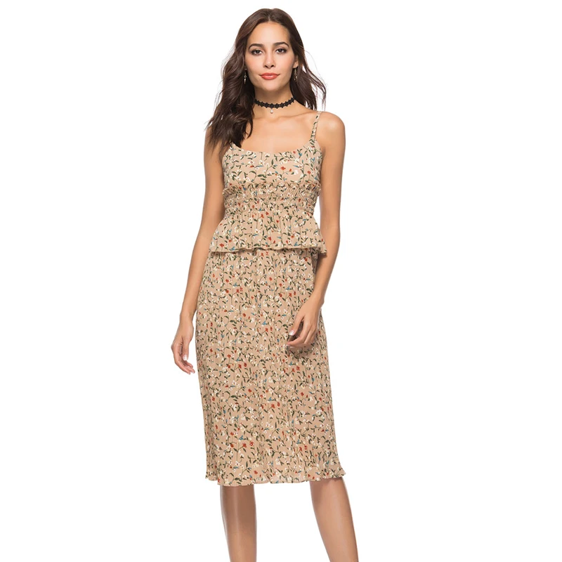 Летнее платье 2018 100% хлопок Vestidos женское сексуальное Плиссированное пляжное с
