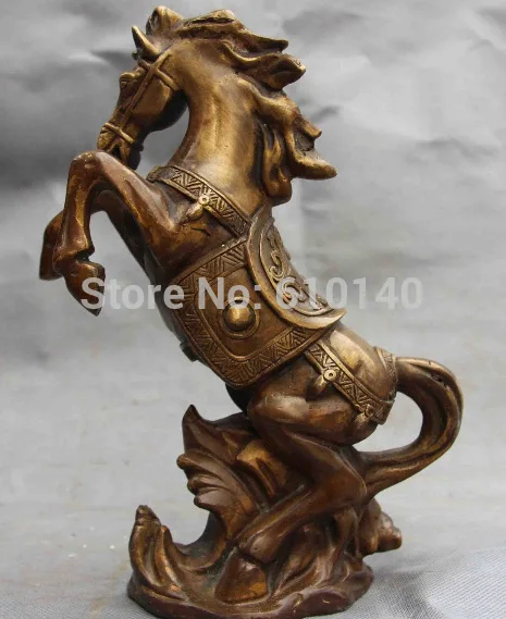 9 Classical Royal Copper Bronze Feng Shui Lucky run War Horse Steed Art Statue | Дом и сад