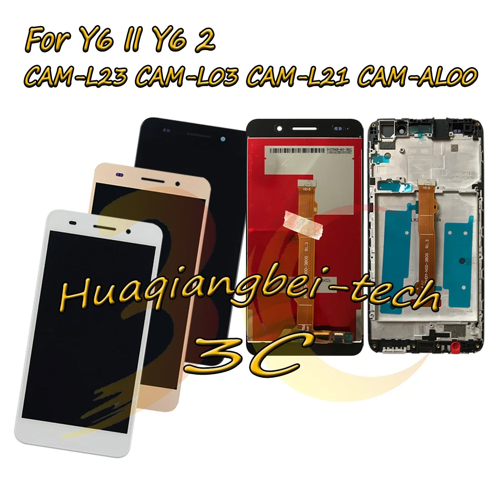 

5,5 ''для Huawei Y6II Y6 II CAM-L23 CAM-L03 CAM-L21 CAM-AL00 Полный ЖК-дисплей + дигитайзер сенсорного экрана в сборе + крышка корпуса
